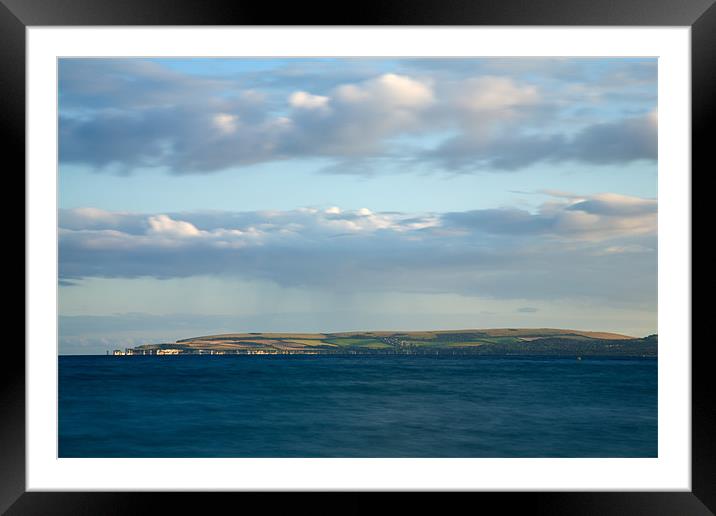 Evening light across Handfast point Framed Mounted Print by Ian Middleton