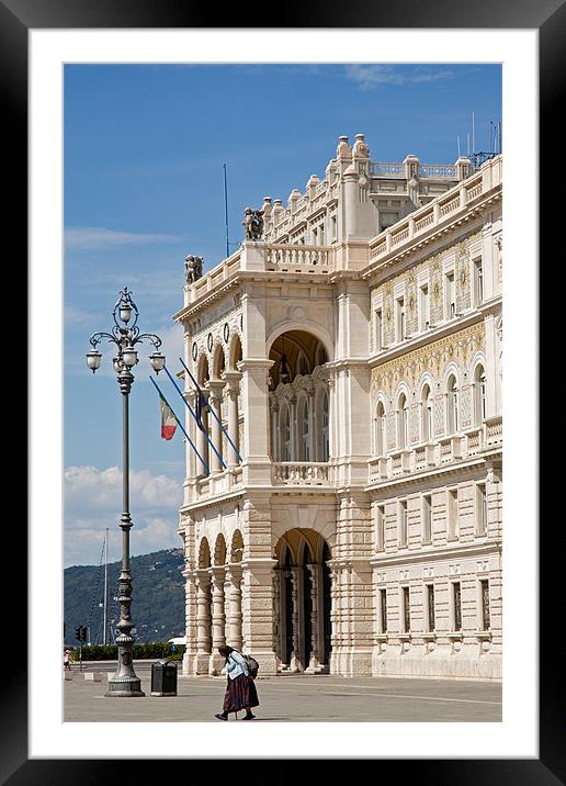 Piazza unita ditalia, Trieste Framed Mounted Print by Ian Middleton
