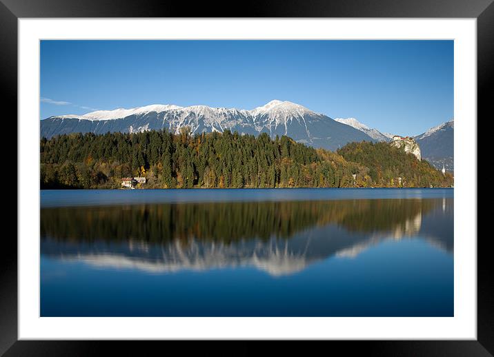Beautiful lake Bled Framed Mounted Print by Ian Middleton