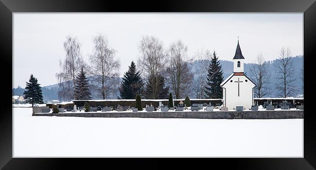 Winter chapel Framed Print by Ian Middleton