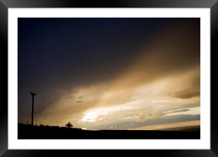 Hanging Gallows at Sunset Framed Mounted Print by Ian Middleton