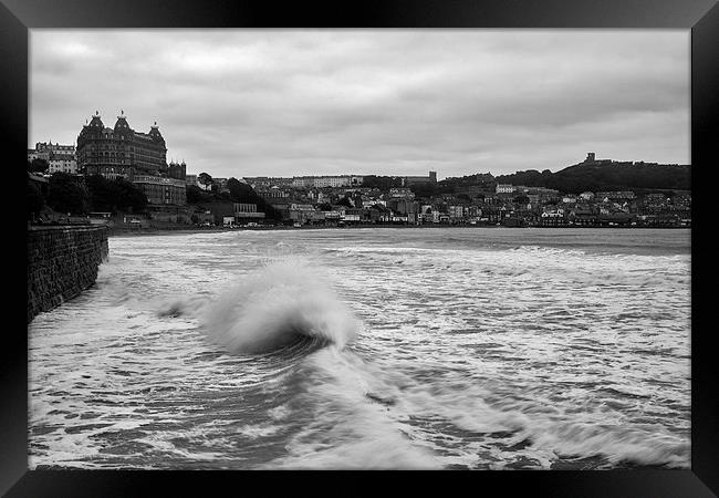 Scarborough Waves Framed Print by Ian Middleton