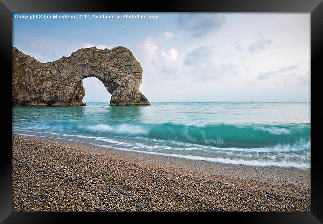 Afternoon at Durdle Door Framed Print by Ian Middleton