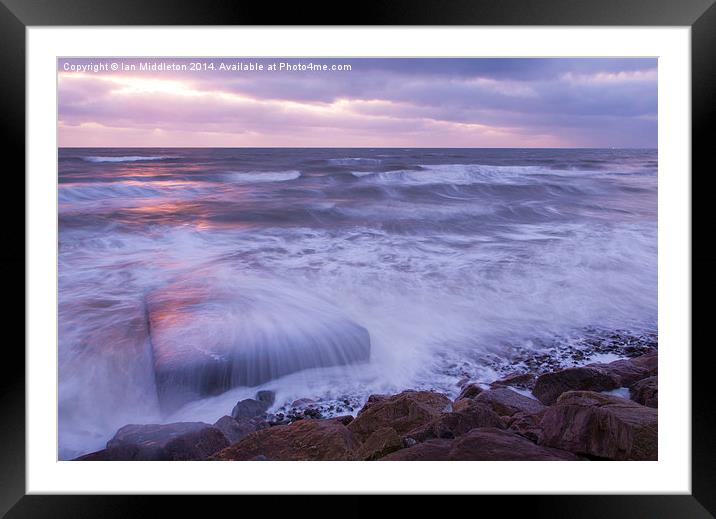 Ballyconnigar Strand at dawn Framed Mounted Print by Ian Middleton