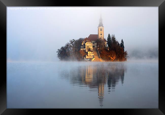 Through the mist Framed Print by Ian Middleton