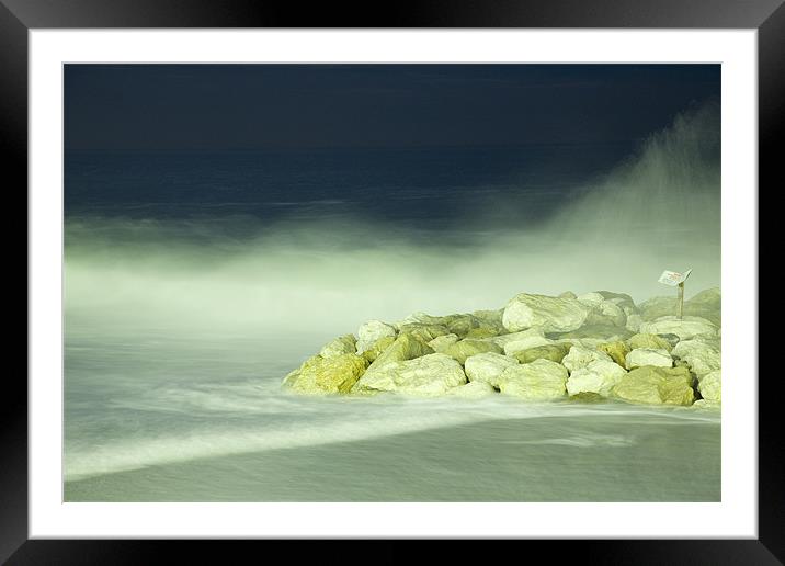 Beach at Nice, Provence, Nice, France Framed Mounted Print by Ian Middleton