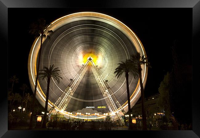 Ferris wheel in Nice, Provence, France Framed Print by Ian Middleton