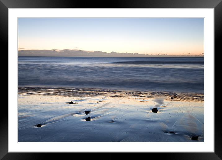 Ballynaclash beach at dawn, Blackwater, Wexford Framed Mounted Print by Ian Middleton
