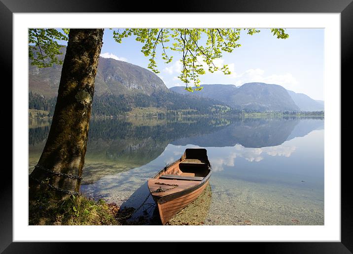 Tranquil alpine lake. Framed Mounted Print by Ian Middleton