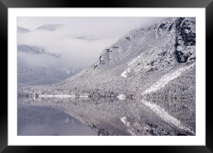 Wintery reflections of Bohinj Framed Mounted Print by Ian Middleton