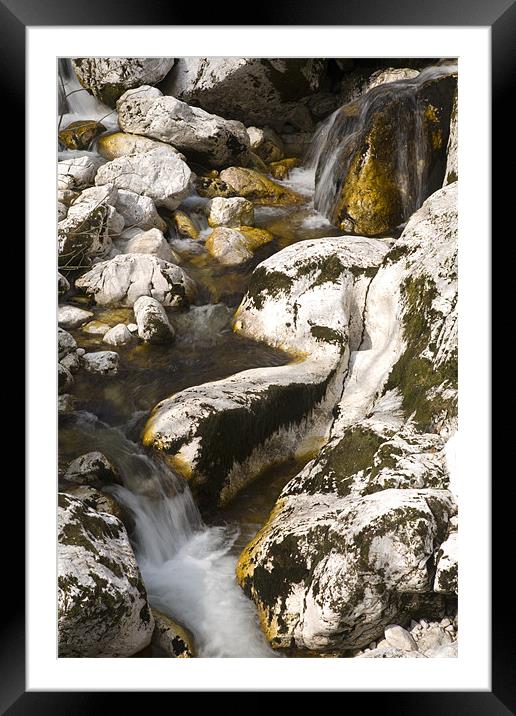 Stream near Savica Waterfall, Bohinj, Slovenia. Framed Mounted Print by Ian Middleton