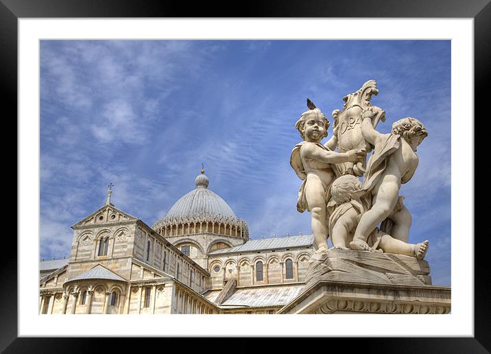 Campo di Miracoli field of Miracles, Pisa, Tuscany Framed Mounted Print by Ian Middleton