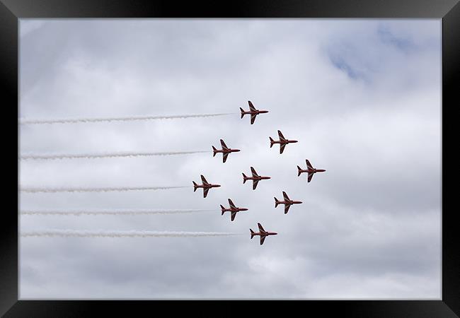 diamond nine red arrows Framed Print by Ian Middleton