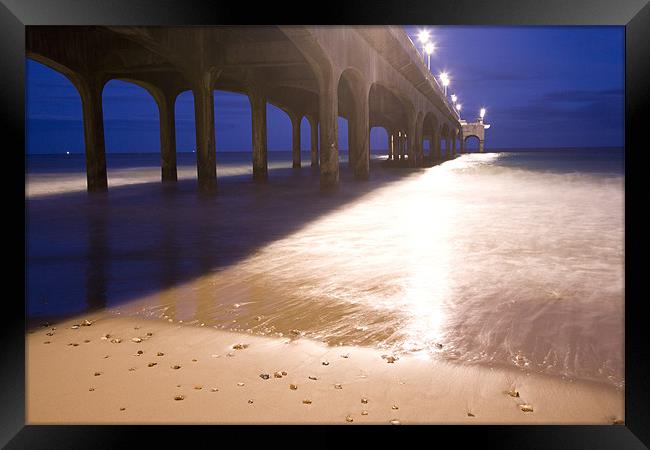 Boscombe Pier, Dorset, England Framed Print by Ian Middleton