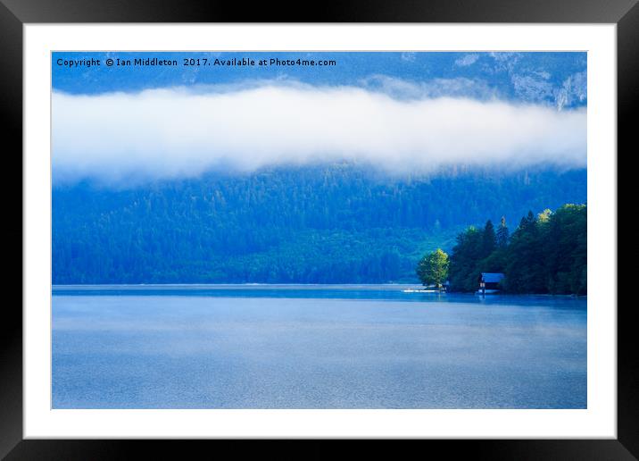 Morning at Lake Bohinj in Slovenia Framed Mounted Print by Ian Middleton