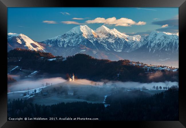 Church of Saint Thomas in the Skofja Loka Hills Framed Print by Ian Middleton