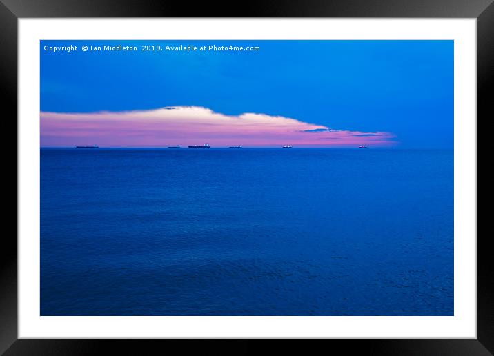 Sunset over Trieste Bay Framed Mounted Print by Ian Middleton