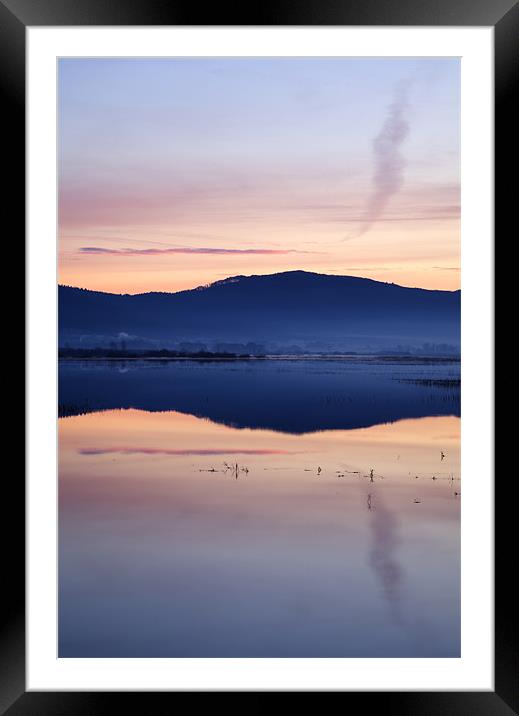 Cerknica lake at dawn, Notranjska, Slovenia Framed Mounted Print by Ian Middleton