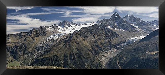 Mountains and glaciers Framed Print by Sergey Golotvin