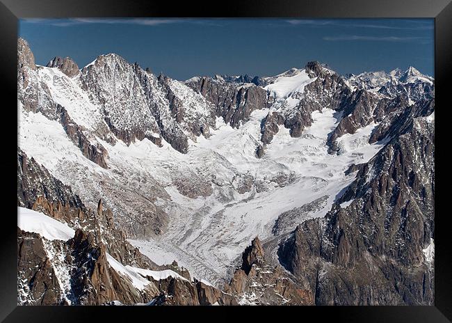 Glacier du Geant Framed Print by Sergey Golotvin