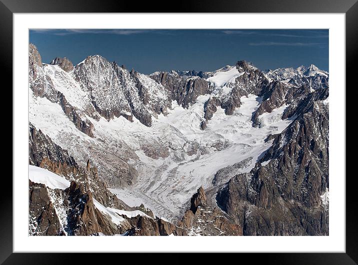 Glacier du Geant Framed Mounted Print by Sergey Golotvin