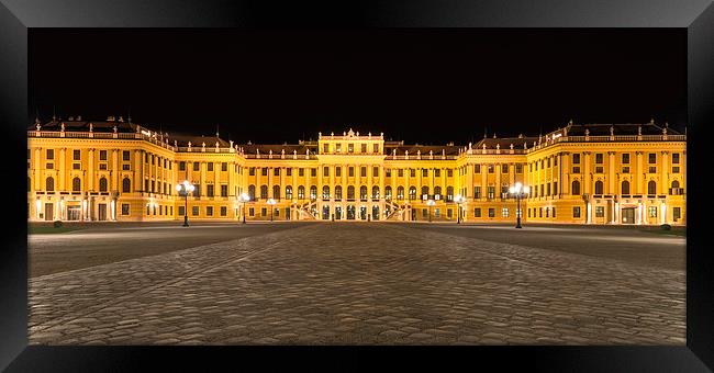Schonbrunn palace at night Framed Print by Sergey Golotvin