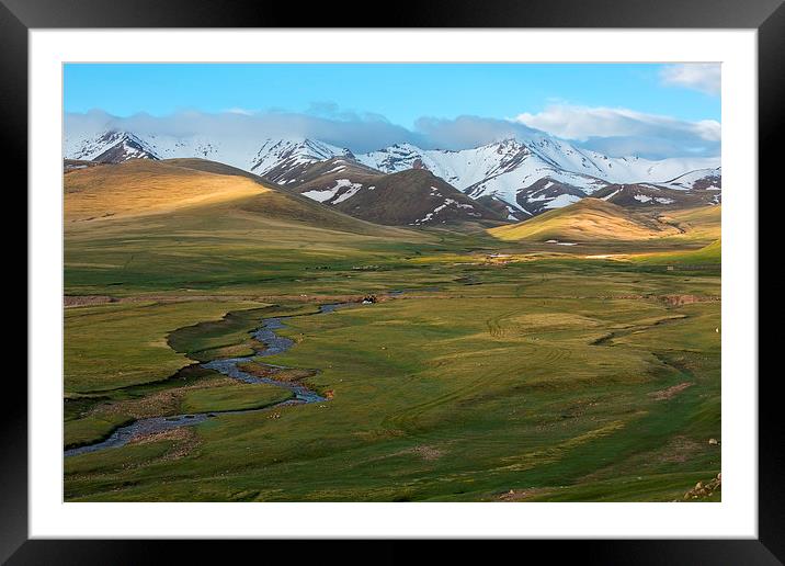 Kirghizias highlands Framed Mounted Print by Sergey Golotvin