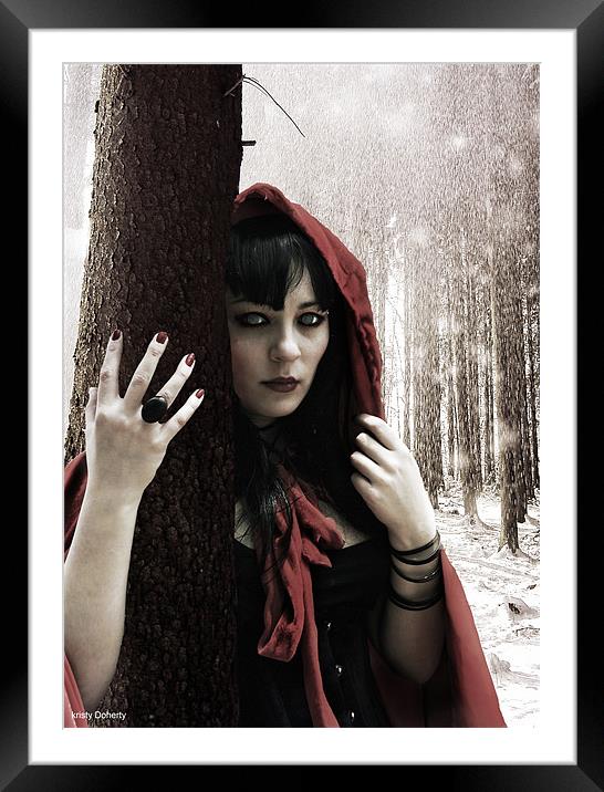 miss red riding hood Framed Mounted Print by kristy doherty