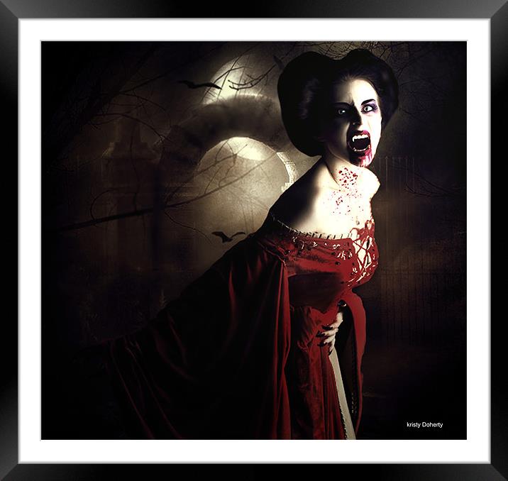 Your blood is mine Framed Mounted Print by kristy doherty