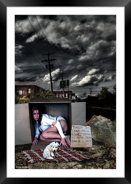 Homeless Framed Mounted Print by kristy doherty