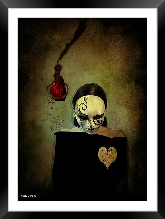hung heart Framed Mounted Print by kristy doherty