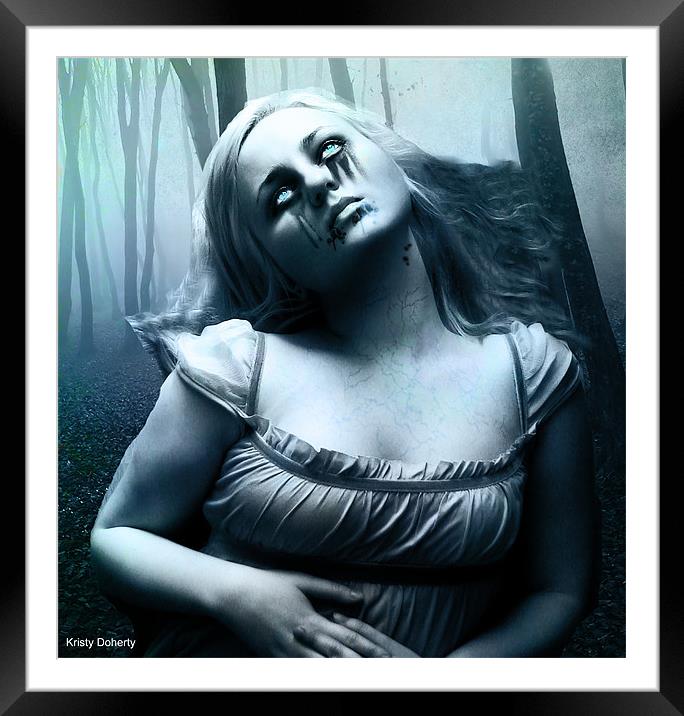 so a vampire can cry Framed Mounted Print by kristy doherty