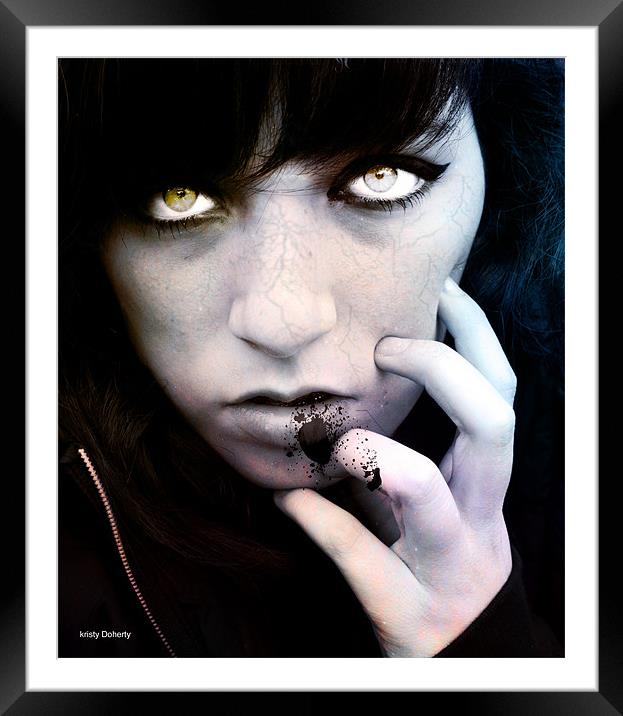 lilith Framed Mounted Print by kristy doherty