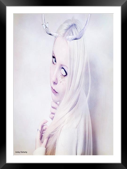 the devil wears a mask Framed Mounted Print by kristy doherty