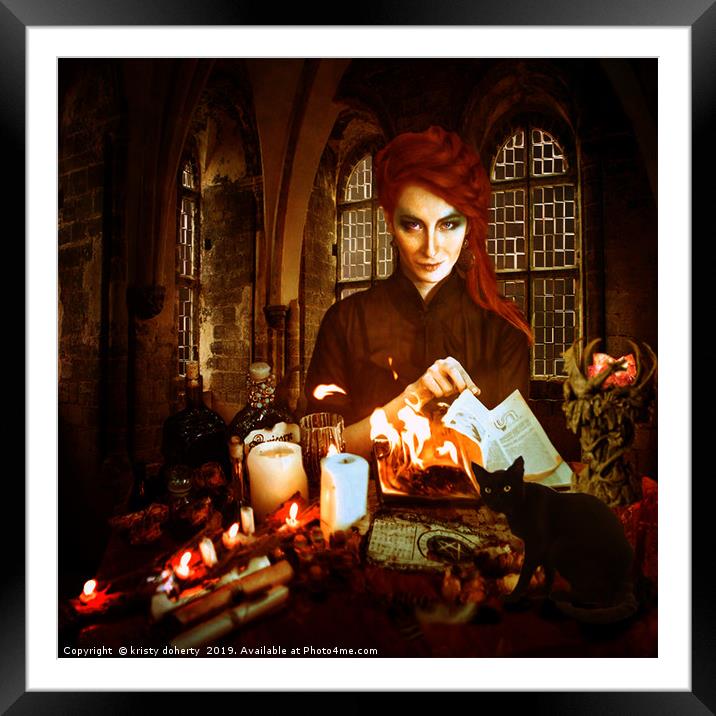 i'll put a spell on you Framed Mounted Print by kristy doherty