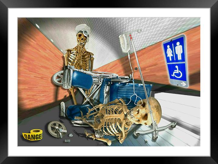 skeletons hospital Framed Mounted Print by david hotchkiss