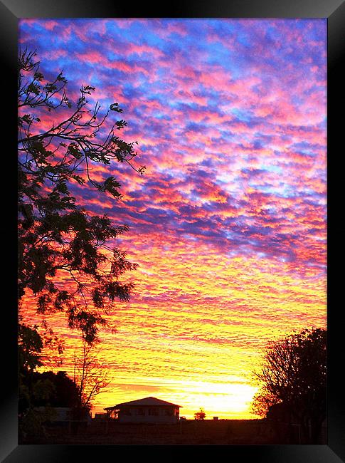Sunset Barkly Downs Framed Print by Lenka Dunn
