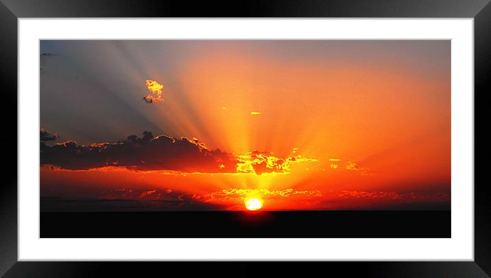 Sunset Barkly Framed Mounted Print by Lenka Dunn