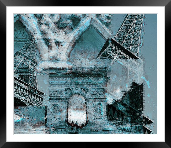 Paris mon amour 2 Framed Mounted Print by Jean-François Dupuis