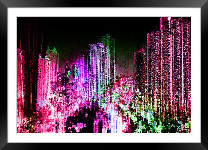 Abstraction city Framed Mounted Print by Jean-François Dupuis