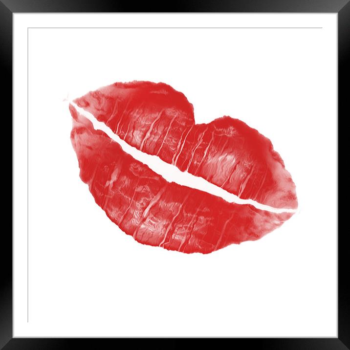 Lips Framed Mounted Print by Jean-François Dupuis