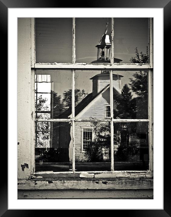 Window and church Framed Mounted Print by Jean-François Dupuis