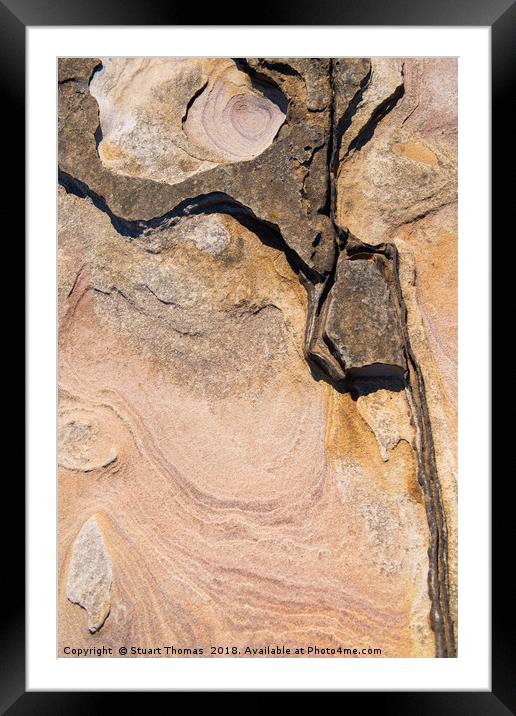 Northumberland Rock Framed Mounted Print by Stuart Thomas