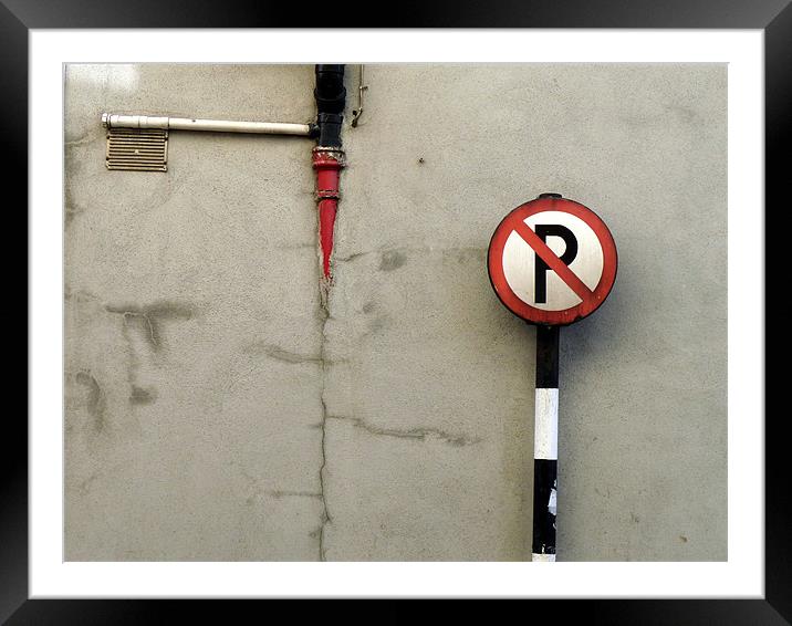 No Parking Framed Mounted Print by patrick dinneen