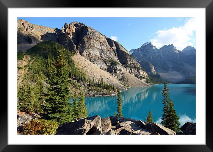 moraine lake,canada Framed Mounted Print by milena boeva