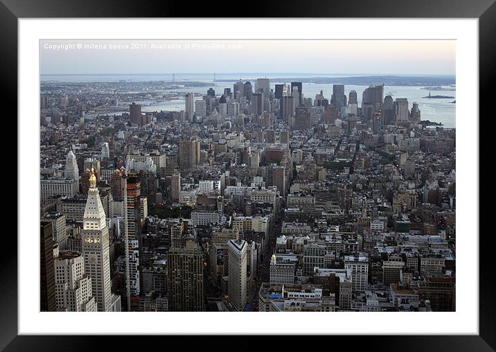 new york,usa Framed Mounted Print by milena boeva