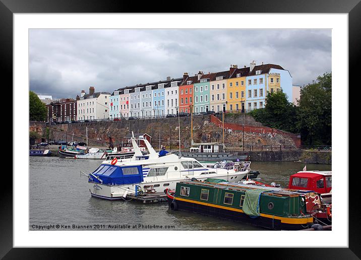 Bristol Harbour Houses Framed Mounted Print by Oxon Images