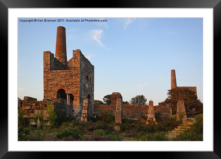 Wheal Peevor Tin Mine Framed Mounted Print by Oxon Images