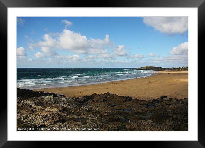 Fistral Beach Newquay Framed Mounted Print by Oxon Images