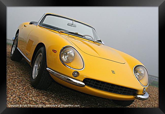 Ferrari Yellow Classic Framed Print by Oxon Images